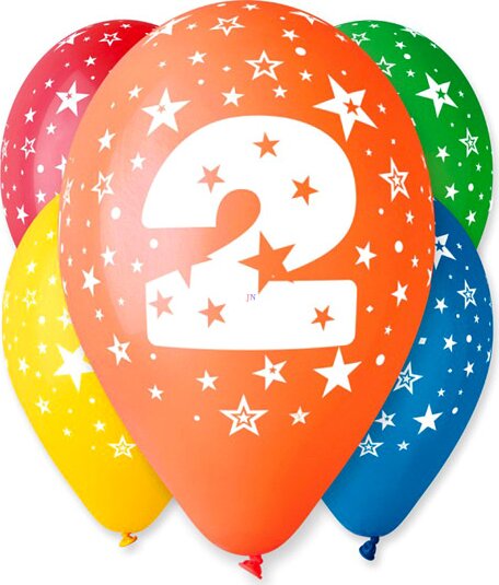 Godan GS110/2 Színes számos lufi 2 - 5 darabos