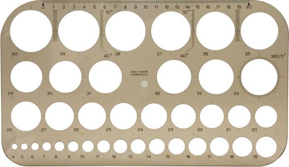 KOH-I-NOOR "z37" Műanyag körsablon