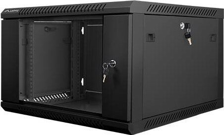 Lanberg 19" fali rack szekrény 6U 600x600mm - fekete