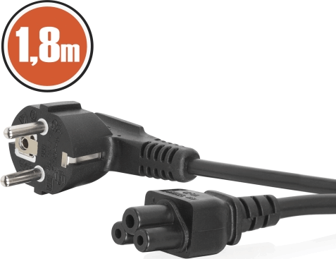 PRC 20161 /lóhere/ notebook tápkábel 1.8m Fekete