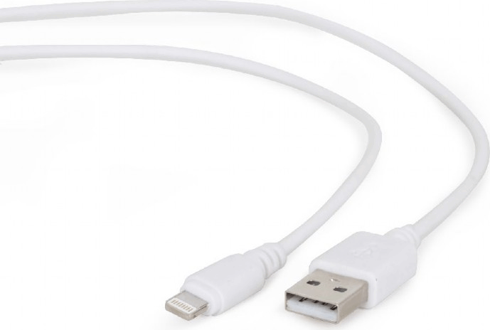 Gembird CC-USB2-AMLM-W-1M USB2.0 apa - Lightning iPhone töltőkábel 1m - Fehér