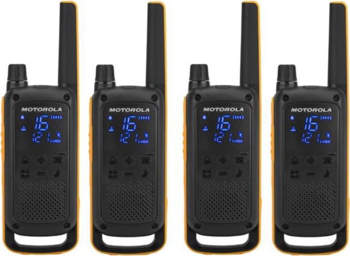 Motorola Talkabout T82 Extreme Quad Walkie Talkie - Fekete / Sárga (4db / csomag)