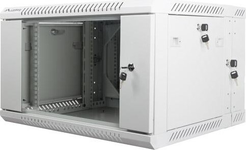 Lanberg 19" Fali rack szekrény 6U 600x600mm - Szürke
