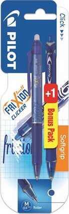 Pilot Frixion Clicker nyomógombos rollertoll törölhető - 0.25mm / Kék + Pilot Acroball nyomógombos golyóstoll - 0.25mm / Kék (2 db) Pilot Frixion Clicker nyomógombos rollertoll törölhető - 0.25mm / Kék + Pilot Acroball nyomógombos golyóstoll - 0.25mm / Kék (2 db)