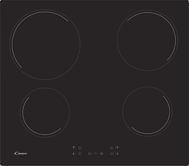 Candy CH64CCB Beépíthető Kerámia Főzőlap - Fekete
