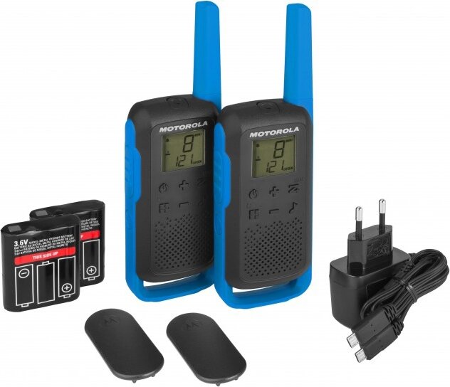 Motorola TLKR T62 Walkie Talkie - Fekete / Kék