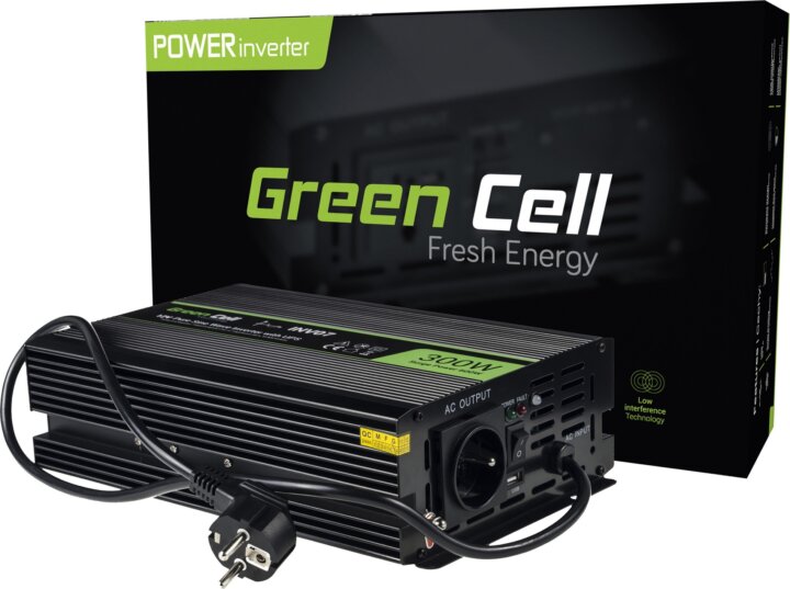 Green Cell INV07 Inverter és UPS az 1-ben központi fűtéshez és szivattyúhoz 12V / 300W Green Cell INV07 Inverter és UPS az 1-ben központi fűtéshez és szivattyúhoz 12V / 300W