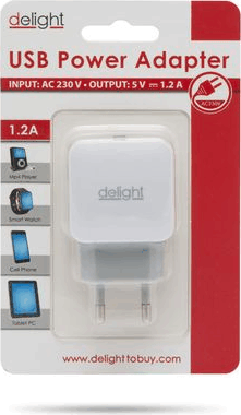 Delight 55045-1WH Hálózati USB Adapter (5V / 1.2A) Fehér