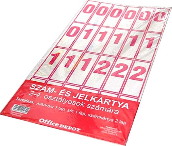 OEM Szám és jelkártya - 2-4. osztály