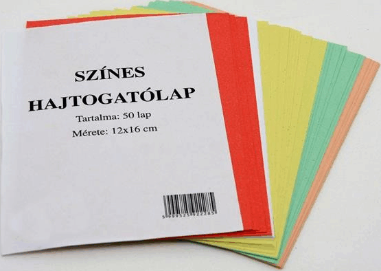 OEM Színes hajtogatólap kisiskolások számára - 12x16cm (50 lap / csomag)