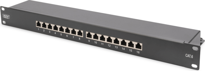 Digitus DN-91616S-B 19" Patch panel - 16 port