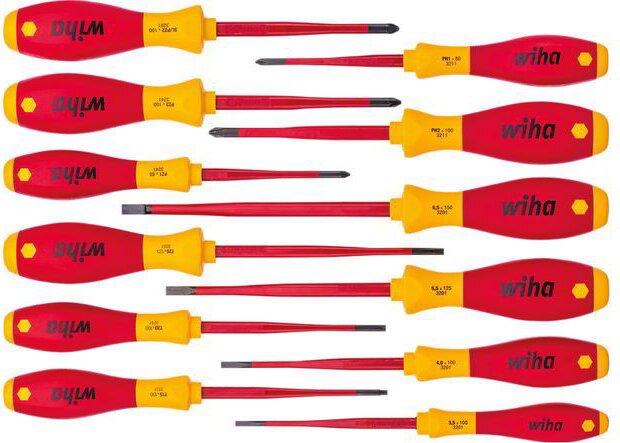 WIHA 3201K12 SoftFinish electric slimFix VDE 12 részes szigetelt csavarhúzó készlet