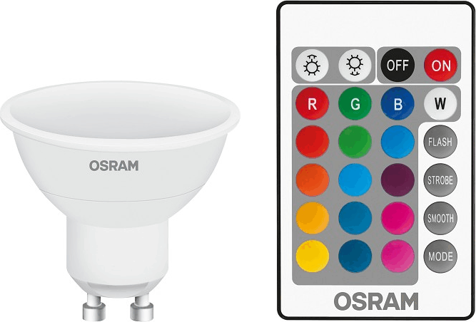 Osram Star+ PAR16 4.5W 25 GU10 LED spot izzó - RGBW