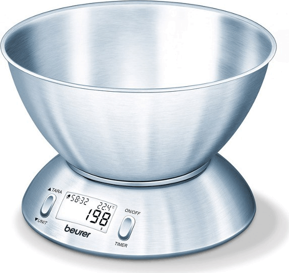 Beurer KS 54 Elektronikus konyhai tálas mérleg - Rozsdamentes acél