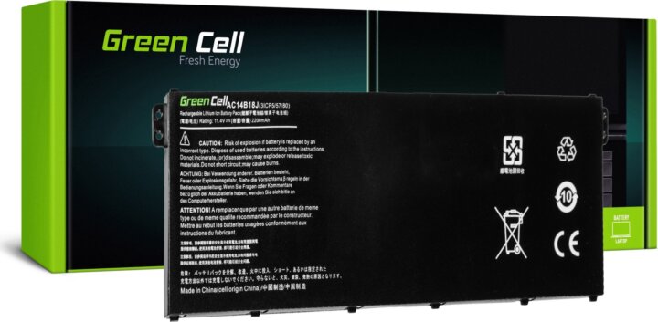 Green Cell AC52 Aspire E 11 / Chromebook 11 Notebook akkumulátor 2200 mAh