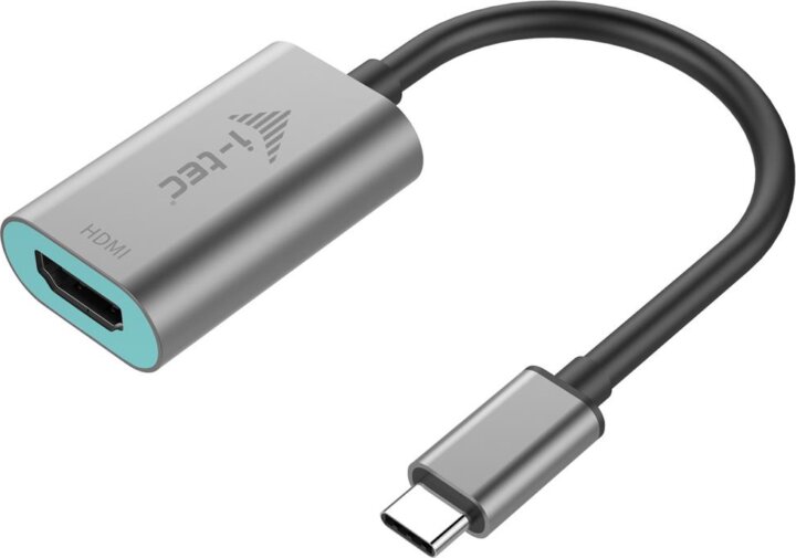i-Tec C31METALHDMI60HZ USB-C apa - HDMI anya adapter - Fekete/Ezüst