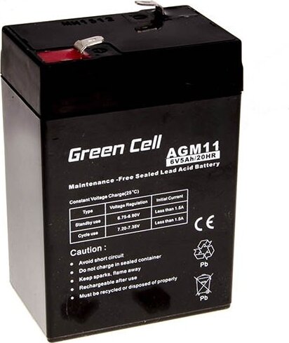 Green Cell 6V 5Ah AGM Zselés akkumulátor Green Cell 6V 5Ah AGM Zselés akkumulátor
