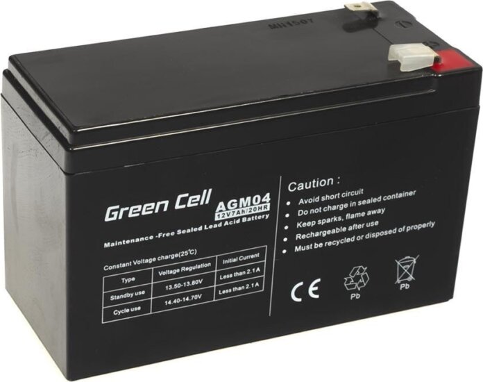 Green Cell 12V 7Ah AGM Zselés akkumulátor