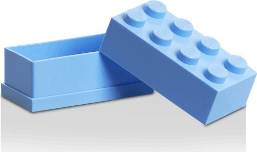 LEGO 40121736 Tárolódoboz (4x2) - Világoskék