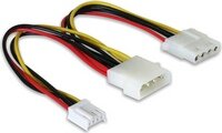 Delock Y-cable power Molex 4pin male > Molex 4pin female + 3.5 FDD Delock Y-cable power Molex 4pin male > Molex 4pin female + 3.5 FDD