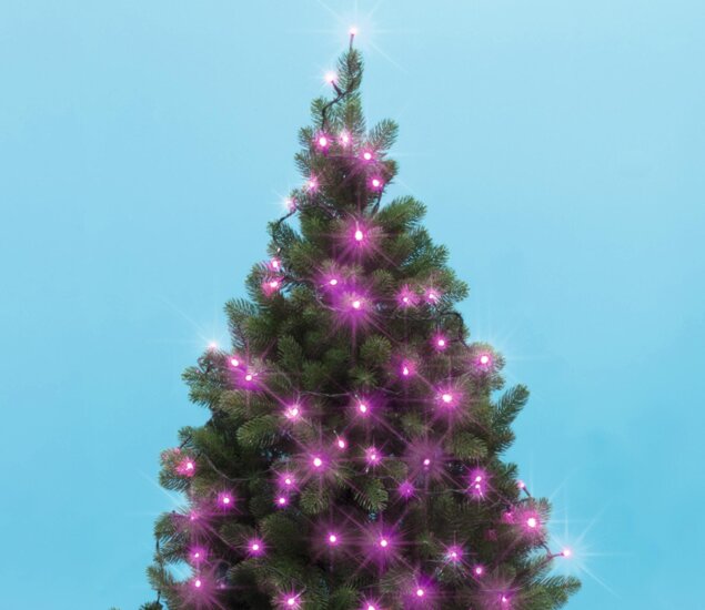 Somogyi KII 100/P Beltéri LED fényfüzér 8m - Pink