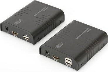 Digitus DS-55202 HDMIés USB Extender UTP kábelen 120m - Fekete