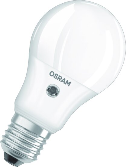 Osram Star+ 5.5W E27 LED körte izzó matt fényérzékelővel - Meleg fehér