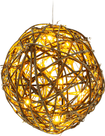 Retlux RXL 257 Világító LED rattan gömb karácsonyi dekoráció - Meleg fehér