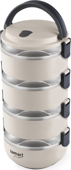 Lamart LT6024 Thermo fém ételhordó 2,4L (4 db)