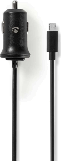 Nedis Autós töltő Fix MicroUSB kábellel (5V / 2400mA) Fekete Nedis Autós töltő Fix MicroUSB kábellel (5V / 2400mA) Fekete