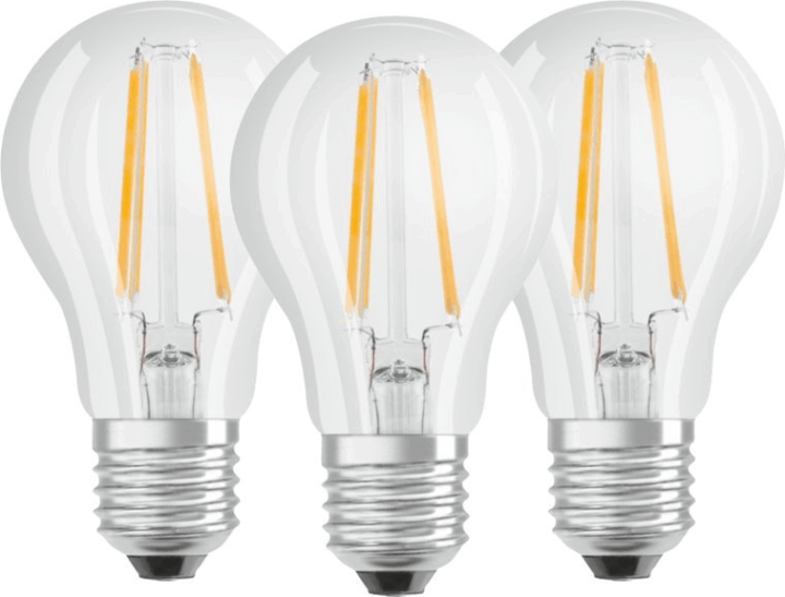 Osram Base Classic 7W E27 LED körte izzó filament - Meleg fehér (3db) Osram Base Classic 7W E27 LED körte izzó filament - Meleg fehér (3db)