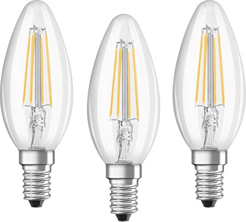 Osram Base Classic 4W E14 LED gyertya izzó filament - Meleg fehér (3db)