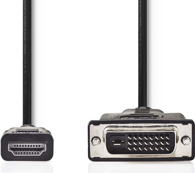 Nedis CCGP34800BK20 HDMI - DVI (apa - apa) kábel 2m - Fekete