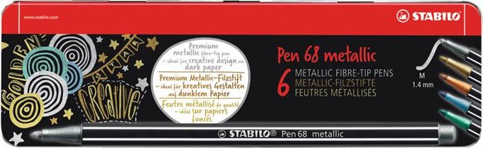 Stabilo Pen Metallic 68 1.4mm Tűfilc készlet - 6 szín