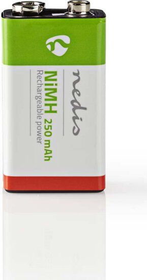 Nedis E-blokk 250 mAh NiMH 9V újratölthető elem
