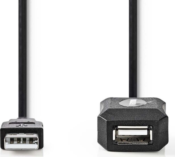 Nedis CCGP60EXTBK50 USB-A (apa - anya) kábel 5m - Fekete