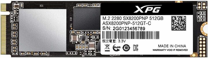 ADATA 512GB XPG SX8200 Pro M.2 2280 PCIe Gen3x4 SSD