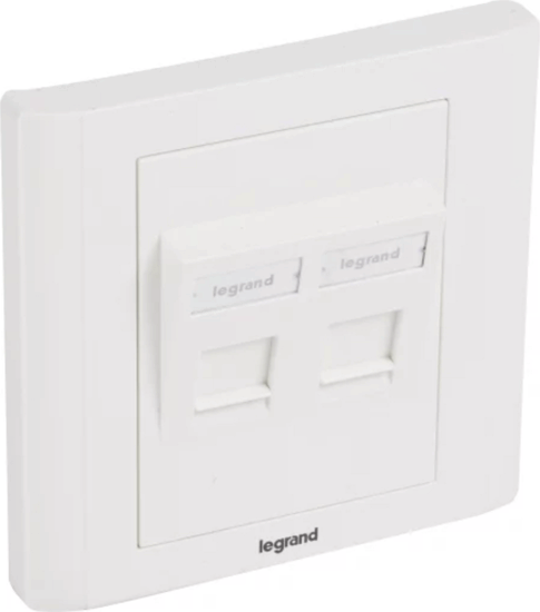 Legrand Linkeo 632797 Keystone döntött RJ45 Fali konnektor előlap - 2 port