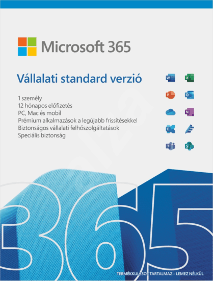 Microsoft Office 365 Business Standard verzió Elektronikus licenc (5 PC / 1 év) Microsoft Office 365 Business Standard verzió Elektronikus licenc (5 PC / 1 év)