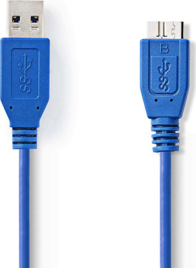 Nedis USB-A apa - MicroUSB-B apa Adatkábel 1m - Kék
