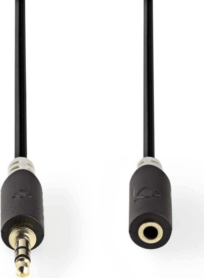 Nedis JACK - JACK Sztereó audiokábel 10m (3.5mm jack apa - 3.5mm jack anya) 3m Antracit