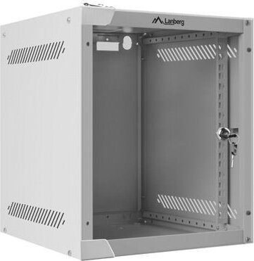 Lanberg 10" Fali rack szekrény (Üveg) 6U 280x310mm - Szürke