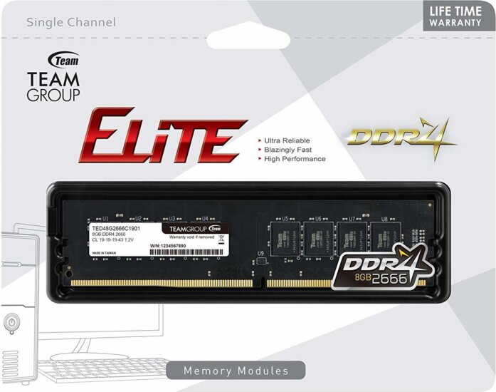 TeamGroup 8GB /2666 Team ELITE DDR4 RAM TeamGroup 8GB /2666 Team ELITE DDR4 RAM