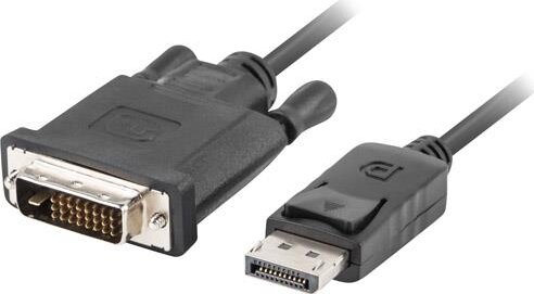 Lanberg CA-DPDV-10CU-0018-BK DisplayPort apa - DVI apa kábel 1.8m - Fekete