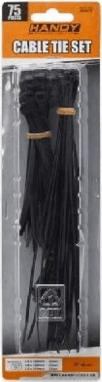Handy 05430BK Vezetékkötegelő csomag Fekete