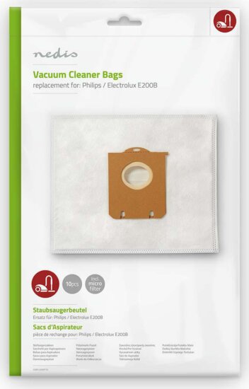 Nedis DUBG120AEP10 Philips/Electrolux E200B Porzsák (10 db / csomag) Nedis DUBG120AEP10 Philips/Electrolux E200B Porzsák (10 db / csomag)