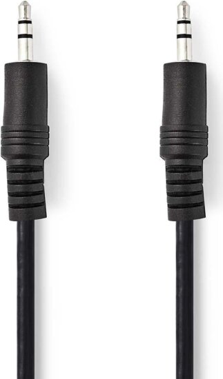 Nedis 3.5mm Jack M - 3.5mm Jack M Audiokábel 0.5m Fekete Nedis 3.5mm Jack M - 3.5mm Jack M Audiokábel 0.5m Fekete