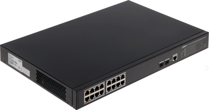 Dahua PFS4218-16GT-240 Smart PoE Gigabit Switch Fekete