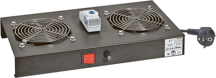 Legrand Linkeo 646238 19" Rack Ventilátor készlet termosztáttal - Antracit
