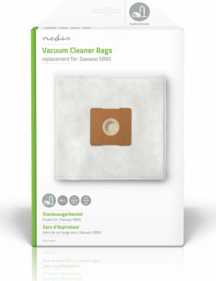 Nedis DUBG220DAE4 Porszívózsák Daewoo SB90 helyettesítő (4 db / csomag) Nedis DUBG220DAE4 Porszívózsák Daewoo SB90 helyettesítő (4 db / csomag)